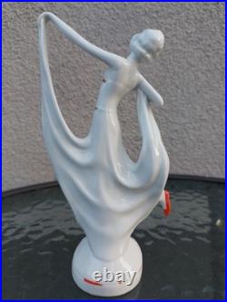 Ancienne figurine art déco céramique danseuse fille porcelaine art déco