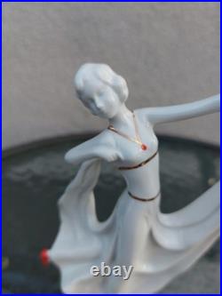 Ancienne figurine art déco céramique danseuse fille porcelaine art déco