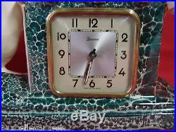 Ancienne horloge Art Déco Signée Rozay Pigeon Colombe Antique French