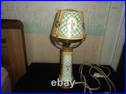 Ancienne lampe en céramique Art déco chevet laiton bronze