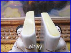 Ancienne paire de serre livres epoque art deco ceramique japonaises annees foles