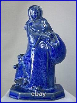Annie Mouroux Rare Sculpture Art Deco Ceramique Bretonne Signee Quimper Sèvres Annie Mouroux Rare Sculpture Art Deco Ceramique Bretonne Signee Quimper Sèvres