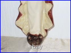 Art Déco Céramique Madonna Avec Enfant Jésus Coloré