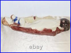 Art Déco Céramique Madonna Avec Enfant Jésus Coloré