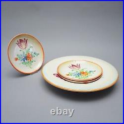 Art Déco Rosenthal Céramique Coquille + 3 Assiette Peintre F. R. 1.149 Loh