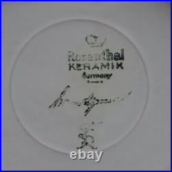 Art Déco Rosenthal Céramique Coquille + 3 Assiette Peintre F. R. 1.149 Loh