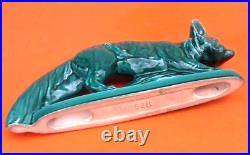 Art Déco Sculpture zoomorphe Céramique vernissée N° 928 Renard 420x160x60