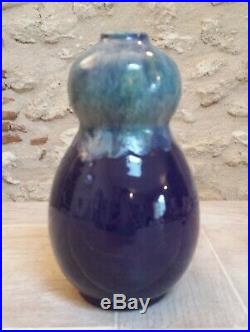Art Deco Vase Bleu Felix Gête Ceramique D'art De Bordeaux Cab 1930