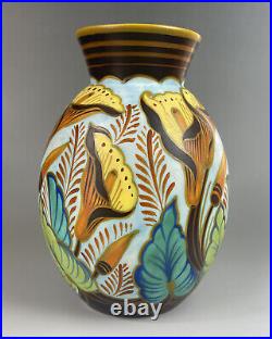 Art Deco Vase Ceramique Léon Delfant Boch Freres Keramis