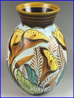 Art Deco Vase Ceramique Léon Delfant Boch Freres Keramis