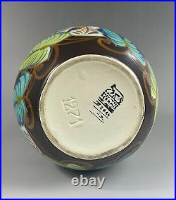 Art Deco Vase Ceramique Léon Delfant Boch Freres Keramis