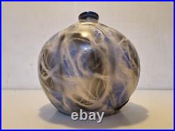 Art déco Très rare vase boule en céramique Aérographe H. 17,3 cm 1930