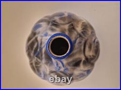 Art déco Très rare vase boule en céramique Aérographe H. 17,3 cm 1930