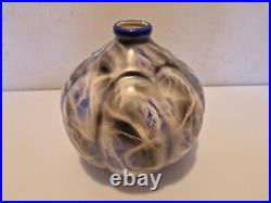 Art déco Très rare vase boule en céramique Aérographe H. 17,3 cm 1930