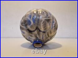 Art déco Très rare vase boule en céramique Aérographe H. 17,3 cm 1930