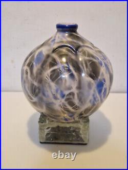 Art déco Très rare vase boule en céramique Aérographe H. 17,3 cm 1930