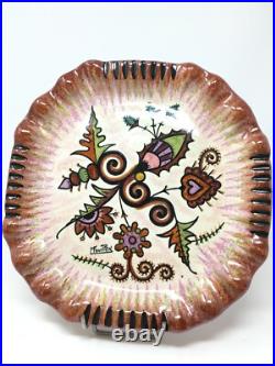 Assiette Céramique Quimper Signé Paul Fouillen Art Déco 1930 Plat Faïence