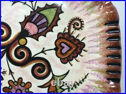 Assiette Céramique Quimper Signé Paul Fouillen Art Déco 1930 Plat Faïence