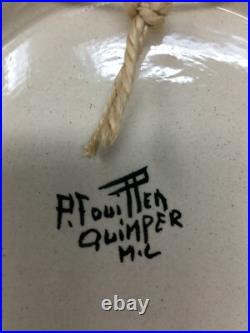 Assiette Céramique Quimper Signé Paul Fouillen Art Déco 1930 Plat Faïence