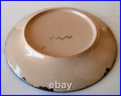 Assiette Decorative Art Déco 22,7Cm Ceramique HB France 1925-30