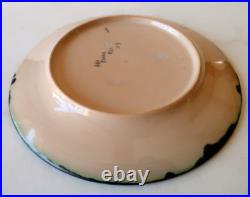 Assiette Decorative Art Déco 22,7Cm Ceramique HB France 1925-30