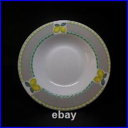 Assiette creuse ronde citron céramique porcelaine art déco table Italie N8868
