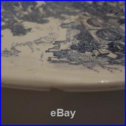 Assiette plate céramique faïence GIEN BP architecture art déco 1950 France N4627
