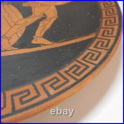 Assiette plate céramique terre cuite Grèce antiquité vintage 1950 art déco N6940