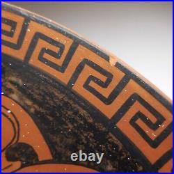 Assiette plate céramique terre cuite Grèce antiquité vintage 1950 art déco N6940