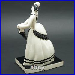 Atelier Primavera Longwy France Art Déco Figurine en Céramique Femme 7243 Claude Atelier Primavera Longwy France Art Déco Figurine en Céramique Femme 7243 Claude