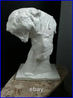 Authentique Statue Animaliere Panthere Ceramique Art Deco