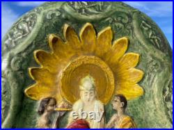 Bas relief 1910 céramique Lachenal art nouveau, ceramic vintage, pottery art deco