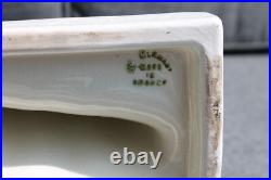 Belle Céramique Craquelée 44,5 cm Lemanceau Biche Blanche Art Déco Saint Clément