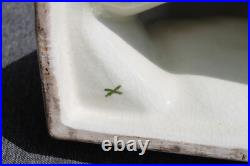 Belle Céramique Craquelée 44,5 cm Lemanceau Biche Blanche Art Déco Saint Clément