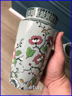 Belle Paire Vases Céramique LONGWY Art déco Oiseau Perroquet Perruche Belle Paire Vases Céramique LONGWY Art déco Oiseau Perroquet Perruche