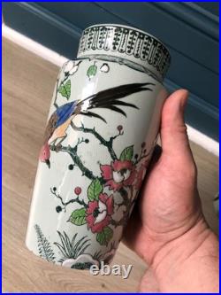 Belle Paire Vases Céramique LONGWY Art déco Oiseau Perroquet Perruche Belle Paire Vases Céramique LONGWY Art déco Oiseau Perroquet Perruche