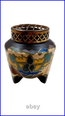 Bergen, Belgique, années 1920, vase à fleurs en céramique de la période Art déco