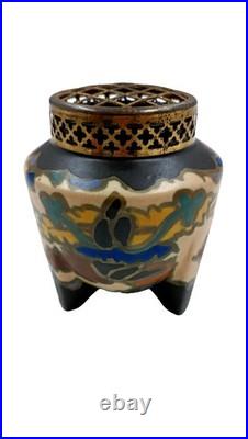 Bergen, Belgique, années 1920, vase à fleurs en céramique de la période Art déco