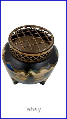 Bergen, Belgique, années 1920, vase à fleurs en céramique de la période Art déco