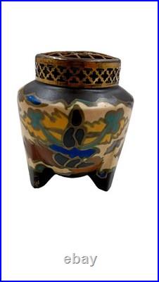 Bergen, Belgique, années 1920, vase à fleurs en céramique de la période Art déco