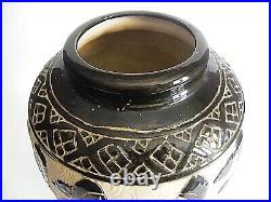 Bien Hoa Imposant Vase Ceramique Emaille Indochine Vietnam Art Deco Asie
