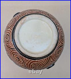 Bien Hoa, Vase Ceramique Emaille Indochine, Vietnam Art Deco Asie