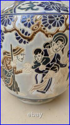 Bien Hoa, Vase Ceramique Emaille Indochine, Vietnam Art Deco Asie