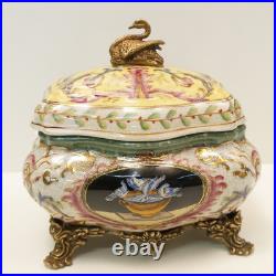 Boite Bijoux Cygne Oiseau Style Art Deco Style Art Nouveau Porcelaine Ceramique Boite Bijoux Cygne Oiseau Style Art Deco Style Art Nouveau Porcelaine Ceramique