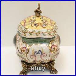 Boite Bijoux Cygne Oiseau Style Art Deco Style Art Nouveau Porcelaine Ceramique
