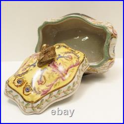 Boite Bijoux Cygne Oiseau Style Art Deco Style Art Nouveau Porcelaine Ceramique