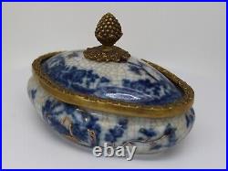 Boite Bijoux Tabac Fleurs Style Art Deco Style Art Nouveau Porcelaine Ceramique