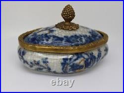 Boite Bijoux Tabac Fleurs Style Art Deco Style Art Nouveau Porcelaine Ceramique