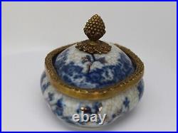 Boite Bijoux Tabac Fleurs Style Art Deco Style Art Nouveau Porcelaine Ceramique