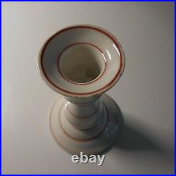 Bougeoir céramique porcelaine éclairage vintage art déco design XX France N6617